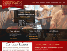 Tablet Screenshot of montecatinirestaurant.com